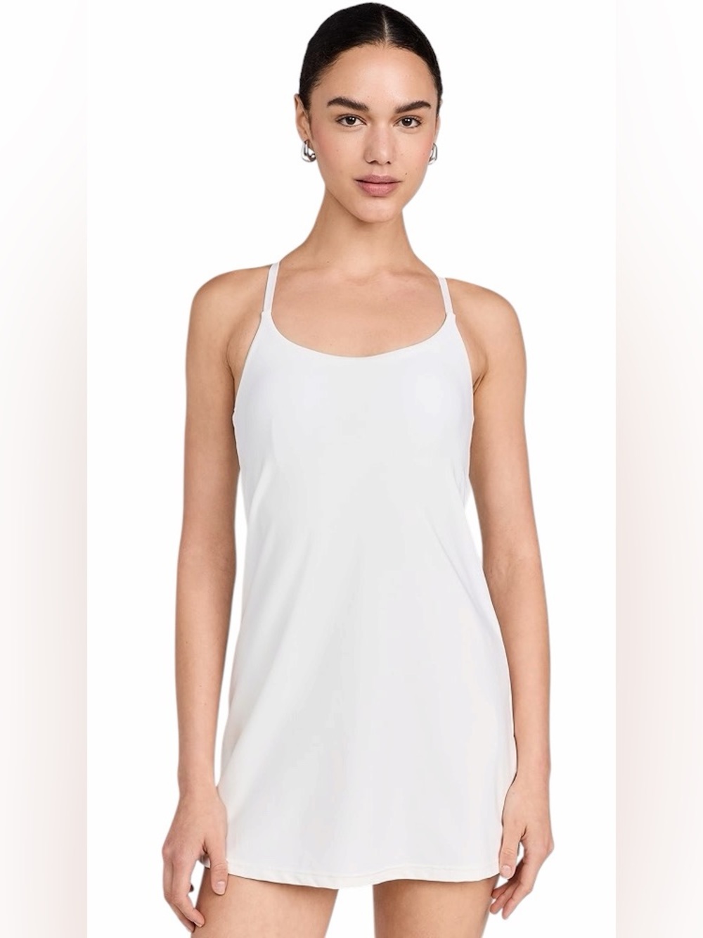 NWT The Upside Sz 8 Peached Brooklyn Dress Sleeveless Active Wear Jersey White